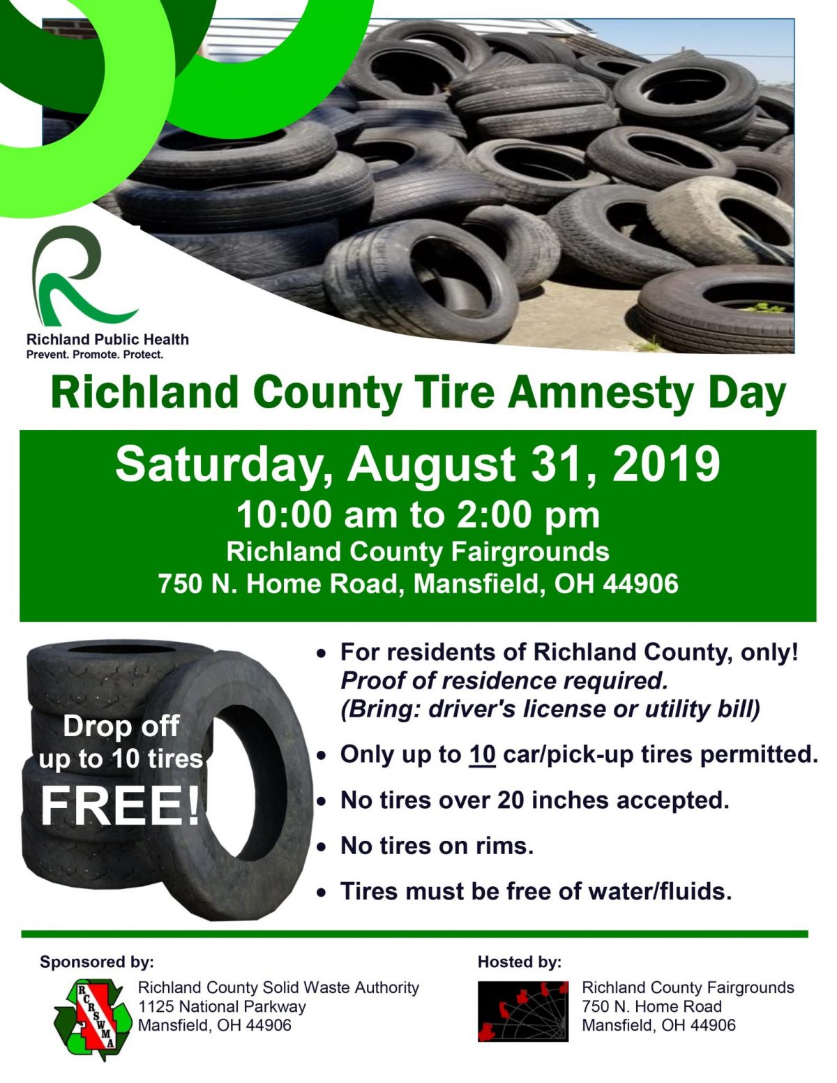 Tire Amnesty Day Shelby City Health Department